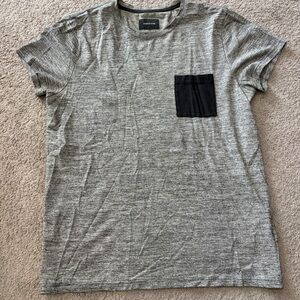 Samsøe Samsøe Men’s Crew Neck Gray and Black Shirt